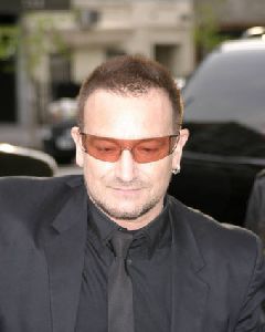 Lead singer of U2 band Bono pictures