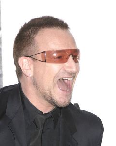 Lead singer of U2 band Bono pictures