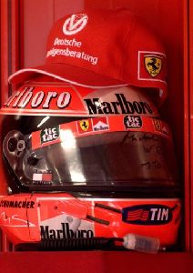 Formula One driver Michael Schumacher pictures helmet