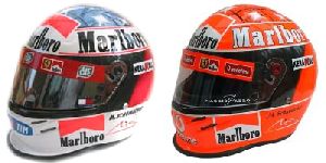 Schumacher s helmet for the 1999 and 2002 seasons