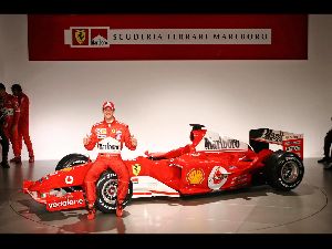 Formula One driver Micheal Schumacher Ferrari F1 2004