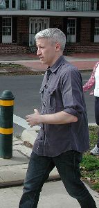 Anderson Cooper marching in New Orleans, Louisiana against violence on January 11, 2007