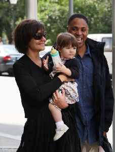 Actress Katie Holmes with her dauhter Suri Cruise pictures in Berlin Germany