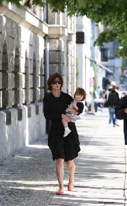 Actress Katie Holmes with her dauhter Suri Cruise pictures in Berlin Germany