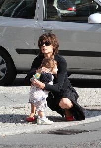 Actress Katie Holmes with her dauhter Suri Cruise pictures in Berlin Germany