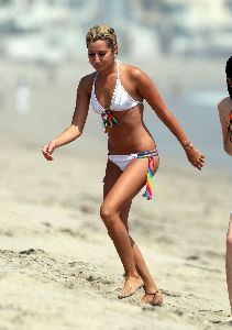 Sexy Ashley Tisdale white bikini pictures