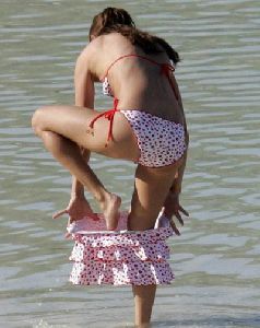 Singer Celine Dion bikini pictures