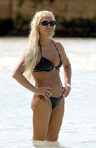 Fashion designer Donatella Versace bikini pictures