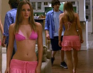 Actress Leighton Meester pink bikini pictures