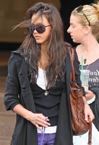 Actress Jessica Alba pictures Walking Her Dogs In Vancouver, Canada in August 2007