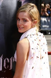 Actress Emma Watson pictures at the U.S. Premiere if Harry Potter and the Order of the Phoenix