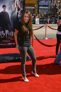 Miley Cyrus picture at the U.S. Premiere if Harry Potter and the Order of the Phoenix