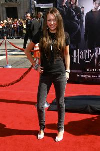 Miley Cyrus picture at the U.S. Premiere if Harry Potter and the Order of the Phoenix