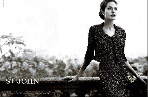 Angelina Jolie photo shoot for label St. John. Fantastic