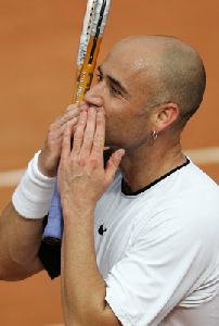 Andre Agassi picture at 2006 Arthur Ashe Kids Day for the US Open 8/26/2006