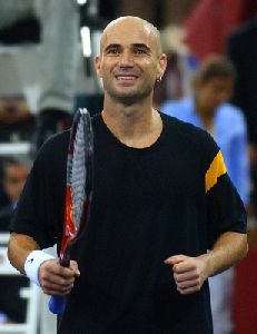 Andre Agassi pictures at 2004 ATP Madrid Master Series