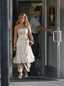 Jessica Simpson picture on the set of her new film “Major Movie Star”