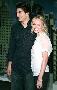 Kate Bosworth pictures with Brandon Routh at the “Superman Returns” apparel launch