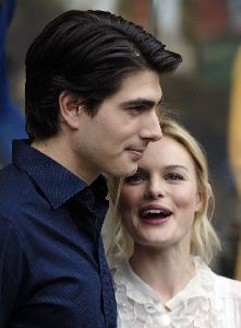 Kate Bosworth with Brandon Routh pictures at the “Superman Returns” apparel launch