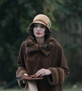 Pictures of Angelina Jolie on the set of her new movie The Changeling