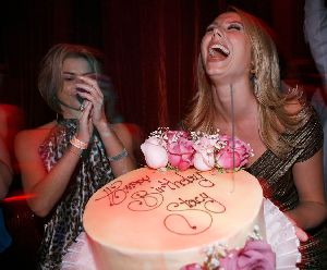 Stacy Keibler pictures celebrating her 28th birthday at LAX nightclub