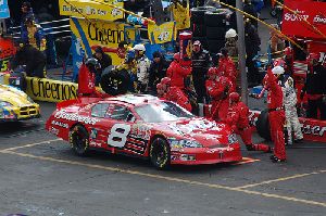 Dale Earnhardt Jr. in the pits at the spring 2006 Bristol race