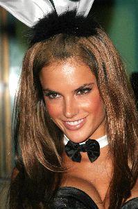 Alessandra Ambrosia pictures dressed up as a Playboy Bunny at a Halloween party on November 5th, 2007