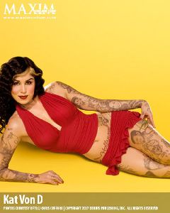 Sexy Kat Von D tattoo picture at Maxim magazine