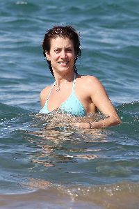 Sexy Kate Walsh baby blue bikini pic