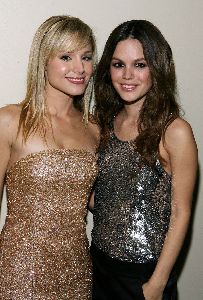 Kristen Bell golden dress with Rachel Bilson pictures