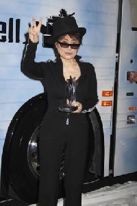 Yoko Ono : Yoko Ono- John Lennon Education Bus Dedication at the 2008 Consumer Electronics Show10