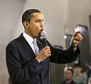 Barack Obama Campaigning At Del Sol High School In Las Vegas