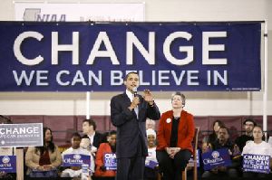 Barack Obama Campaigning At Del Sol High School In Las Vegas