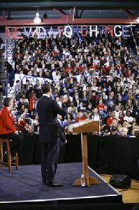 Barack Obama Campaigning At Del Sol High School In Las Vegas