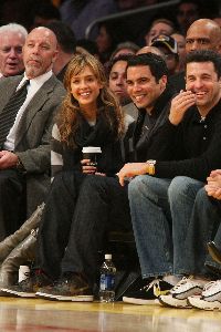 Jessica Alba at the Lakers vs Warriors game on December 7th 2007