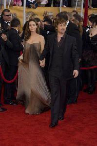 Angelina Jolie and Brad Pitt at the 14th Annual Screen Actors Guild Awards on January 27, 2008