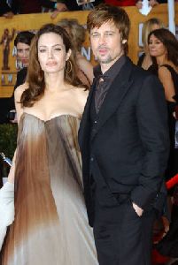 Angelina Jolie and Brad Pitt at the 14th Annual Screen Actors Guild Awards on January 27, 2008