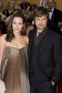 Angelina Jolie and Brad Pitt at the 14th Annual Screen Actors Guild Awards on January 27, 2008