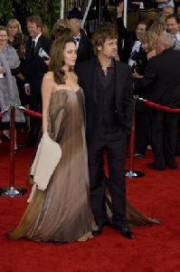 Angelina Jolie and Brad Pitt at the 14th Annual Screen Actors Guild Awards on January 27, 2008