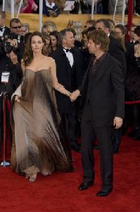 Angelina Jolie and Brad Pitt at the 14th Annual Screen Actors Guild Awards on January 27, 2008