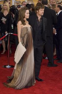 Angelina Jolie and Brad Pitt at the 14th Annual Screen Actors Guild Awards on January 27, 2008