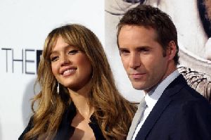 Jessica Alba and Alessandro Nivola arrive at 