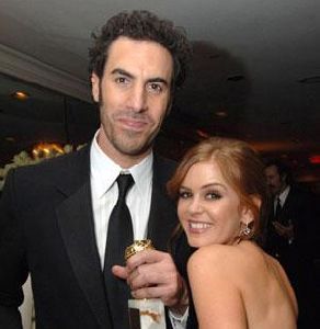 Isla Fisher and Sacha Baron Cohen