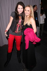 Hayden Panettiere and Miley Cyrus at the Randy Jackson Presents Americas Best Dance Crew on February 28th 2008