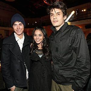 Vanessa Hudgens with Zac Efron and John Mayer