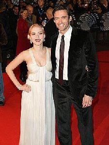 Hugh Jackman and Scarlett Johansson arrive at The Prestige London Premiere on November 5th 2006