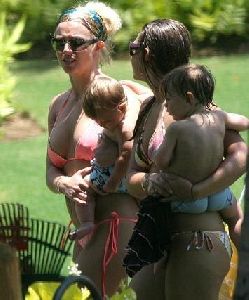 Jayden James and Britney Spears in hawaii on February 23rd, 2006