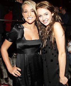 Miley Cyrus and jamie lynn spear at the Us Weekly Hot Hollywood Party at Opera on September 26, 2007 in Los Angeles, California