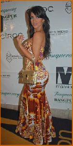 Kim Kardashian at the Bring In The New Year celebration on December 31st 2007