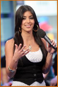 Kim Kardashian on MTV's TRL on March 10th 2008